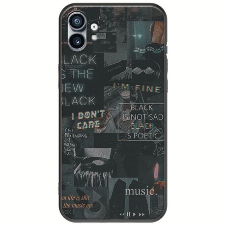 Aesthetic Black Nothing Phone (1) Black TPU (Μαύρη Σιλικόνη)
