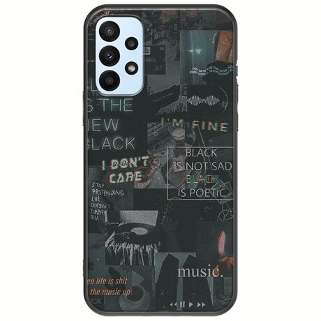 Aesthetic Black Samsung Galaxy A23 5G Black TPU (Μαύρη Σιλικόνη)