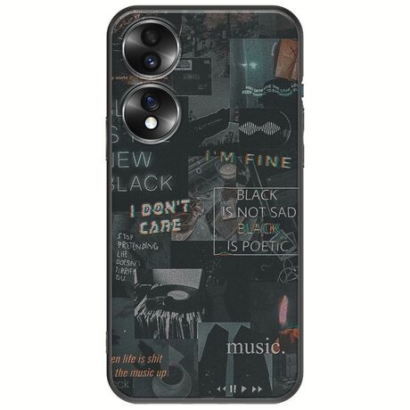 Aesthetic Black Honor 70 5G Black TPU (Μαύρη Σιλικόνη)