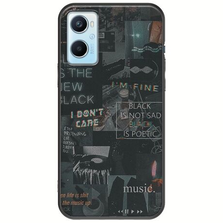 Aesthetic Black Oppo A96 4G Black TPU (Μαύρη Σιλικόνη)
