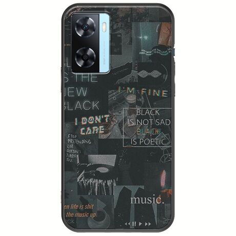 Aesthetic Black Oppo A77 5G Black TPU (Μαύρη Σιλικόνη)