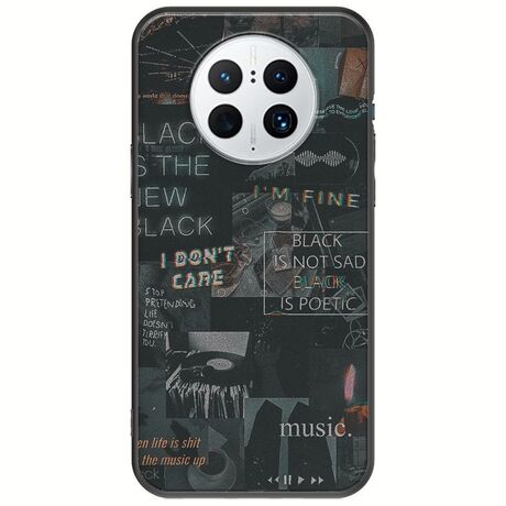 Aesthetic Black Huawei Mate 50 Pro Black TPU (Μαύρη Σιλικόνη)