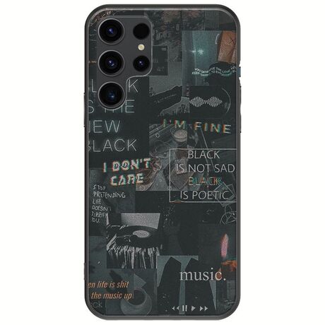 Aesthetic Black Samsung Galaxy S23 Ultra 5G Black TPU (Μαύρη Σιλικόνη)