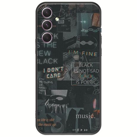 Aesthetic Black Samsung Galaxy A14 5G Black TPU (Μαύρη Σιλικόνη)