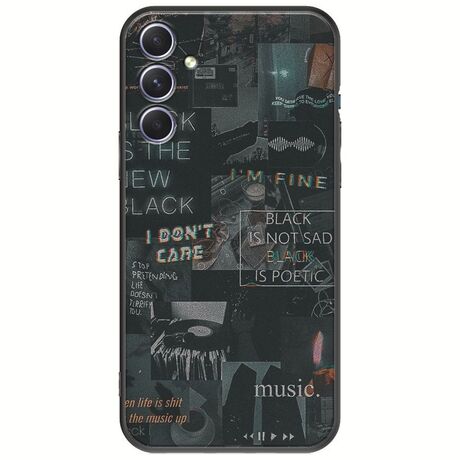 Aesthetic Black Samsung Galaxy A54 5G Black TPU (Μαύρη Σιλικόνη)
