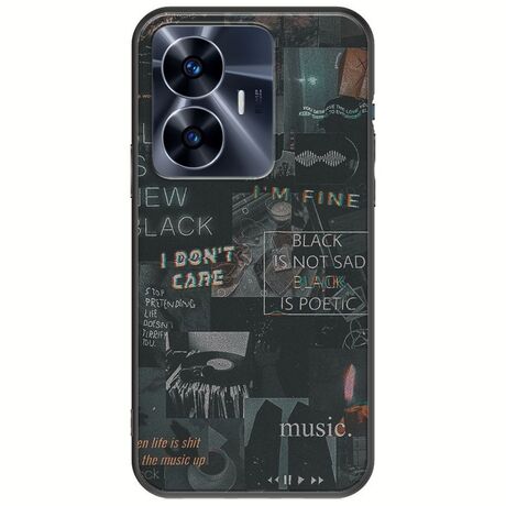 Aesthetic Black Realme C55 Black TPU (Μαύρη Σιλικόνη)