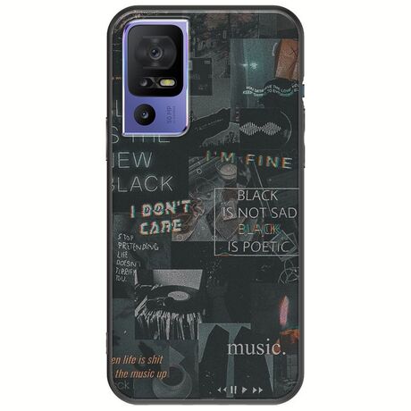 Aesthetic Black TCL 40 SE Black TPU (Μαύρη Σιλικόνη)