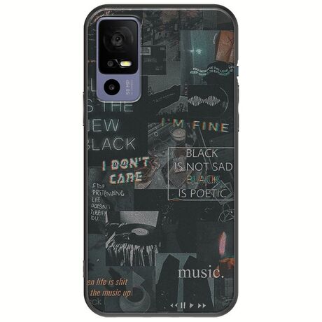 Aesthetic Black TCL 40R 5G Black TPU (Μαύρη Σιλικόνη)