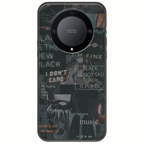 Aesthetic Black Honor Magic 5 Lite 5G Black TPU (Μαύρη Σιλικόνη)