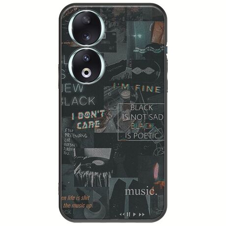 Aesthetic Black Honor 90 5G Black TPU (Μαύρη Σιλικόνη)