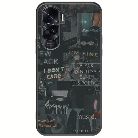 Aesthetic Black Honor 90 Lite 5G Black TPU (Μαύρη Σιλικόνη)