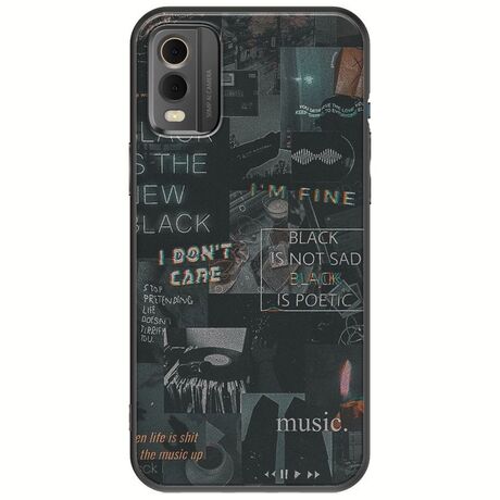 Aesthetic Black Nokia C32 Black TPU (Μαύρη Σιλικόνη)
