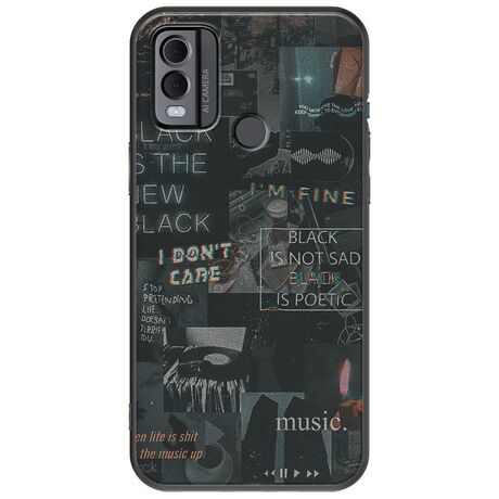 Aesthetic Black Nokia C22 Black TPU (Μαύρη Σιλικόνη)