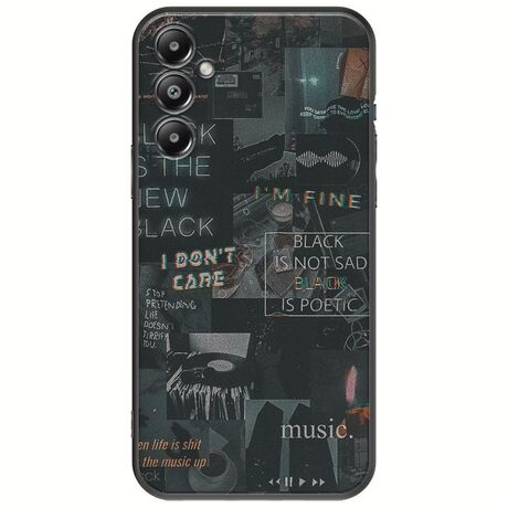 Aesthetic Black Samsung Galaxy A25 5G Black TPU (Μαύρη Σιλικόνη)