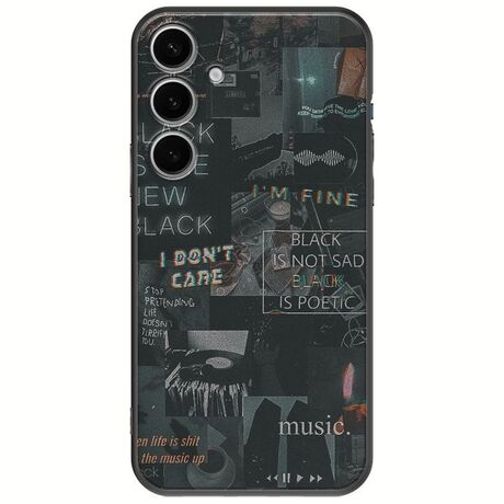 Aesthetic Black Samsung Galaxy S24 Plus 5G Black TPU (Μαύρη Σιλικόνη)