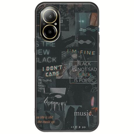 Aesthetic Black Realme C67 4G Black TPU (Μαύρη Σιλικόνη)