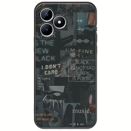 Aesthetic Black Realme Note 50 Black TPU (Μαύρη Σιλικόνη)