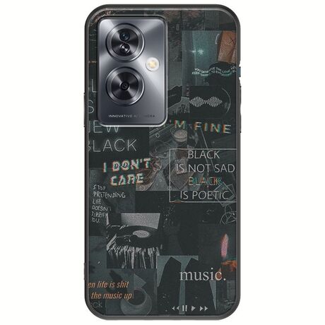 Aesthetic Black Oppo A79 5G Black TPU (Μαύρη Σιλικόνη)