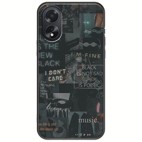 Aesthetic Black Oppo A18 4G Black TPU (Μαύρη Σιλικόνη)