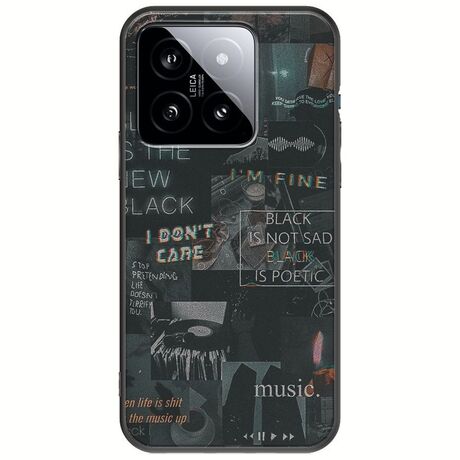 Aesthetic Black Xiaomi 14 5G Black TPU (Μαύρη Σιλικόνη)