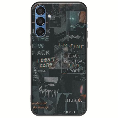 Aesthetic Black Samsung Galaxy M15 5G Black TPU (Μαύρη Σιλικόνη)