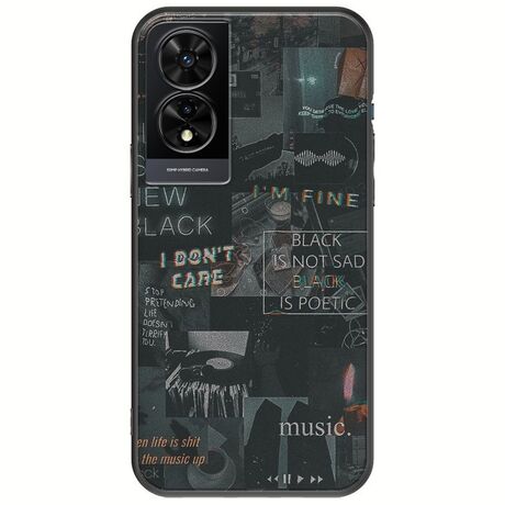 Aesthetic Black TCL 505 Black TPU (Μαύρη Σιλικόνη)