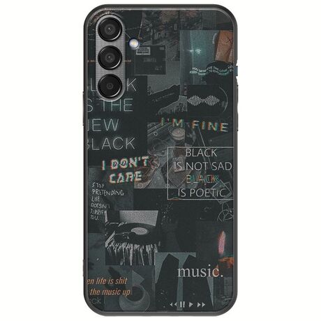 Aesthetic Black Samsung Galaxy M55 5G Black TPU (Μαύρη Σιλικόνη)