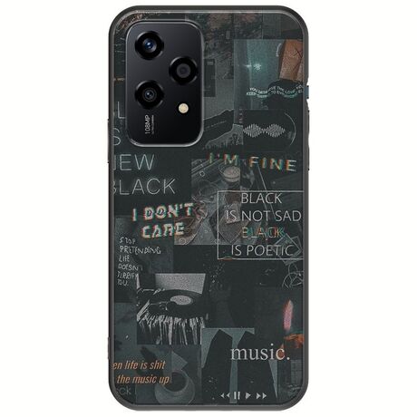 Aesthetic Black Honor 200 Lite 5G Black TPU (Μαύρη Σιλικόνη)