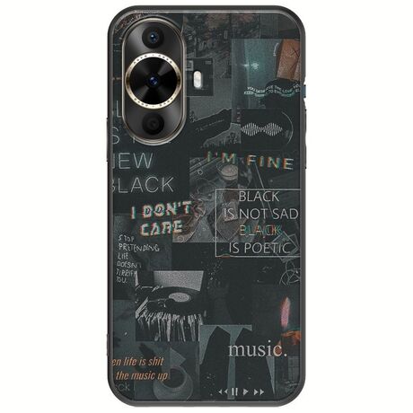 Aesthetic Black Huawei Nova 12s Black TPU (Μαύρη Σιλικόνη)