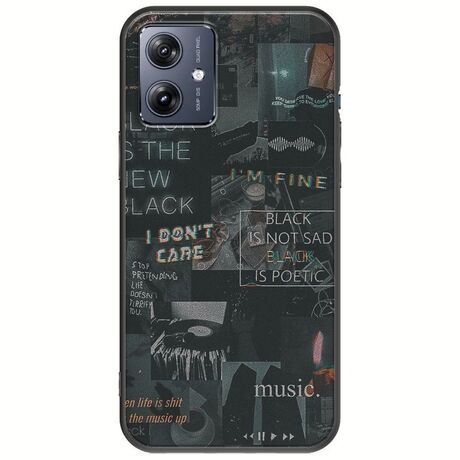 Aesthetic Black Motorola Moto G54 5G Black TPU (Μαύρη Σιλικόνη)