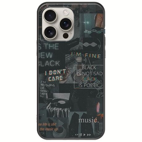 Aesthetic Black iPhone 16 Pro Black TPU (Μαύρη Σιλικόνη)