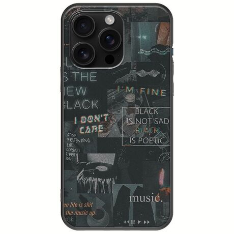 Aesthetic Black iPhone 16 Pro Max Black TPU (Μαύρη Σιλικόνη)