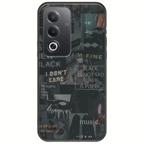 Aesthetic Black Oppo A80 5G Black TPU (Μαύρη Σιλικόνη)