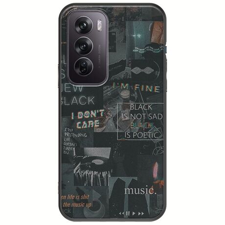 Aesthetic Black Oppo Reno 12 5G Black TPU (Μαύρη Σιλικόνη)