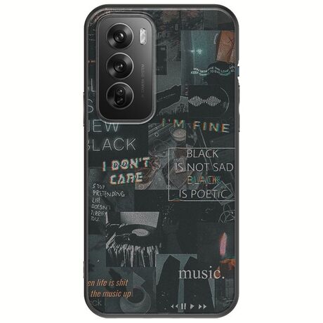 Aesthetic Black Oppo Reno 12 Pro 5G Black TPU (Μαύρη Σιλικόνη)