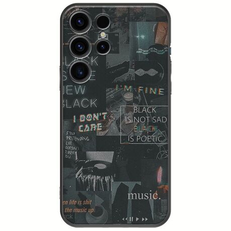 Aesthetic Black Samsung Galaxy S25 Ultra 5G Black TPU (Μαύρη Σιλικόνη)
