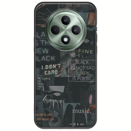 Aesthetic Black Oppo Reno 12 FS 5G  Black TPU (Μαύρη Σιλικόνη)