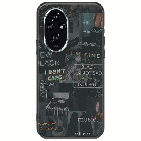 Aesthetic Black Honor 200 5G Black TPU (Μαύρη Σιλικόνη)