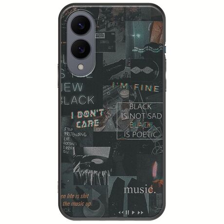Aesthetic Black Samsung Galaxy S25 Edge 5G Black TPU (Μαύρη Σιλικόνη)
