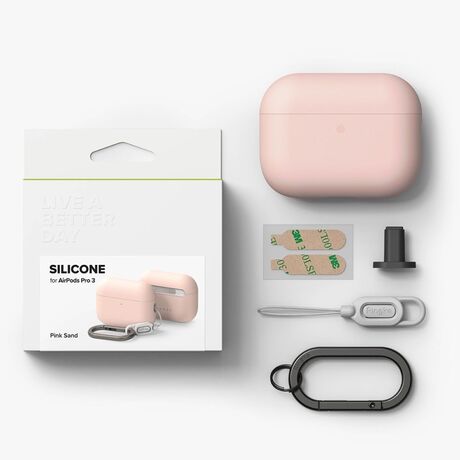 Θήκη σιλικόνης Ringke για AirPods Pro 3 σε Pink Sand