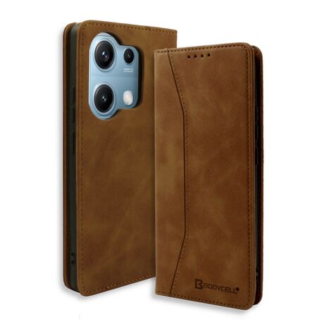 Θήκη Bodycell PU Leather Book Xiaomi Redmi Note 14s Καφέ