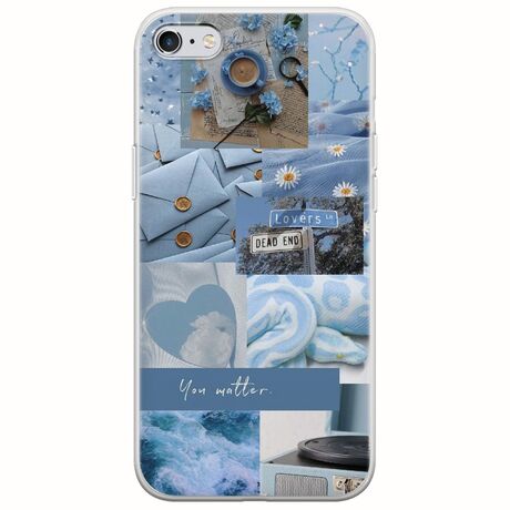 Aesthetic Blue iPhone 6/6s Flexible TPU (Διάφανη Σιλικόνη)