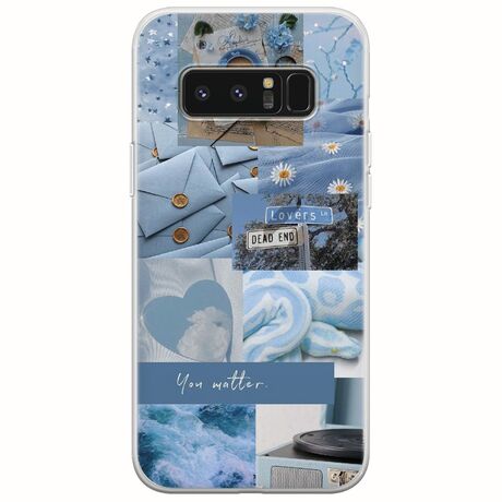 Aesthetic Blue Samsung Galaxy Note 8 Flexible TPU (Διάφανη Σιλικόνη)