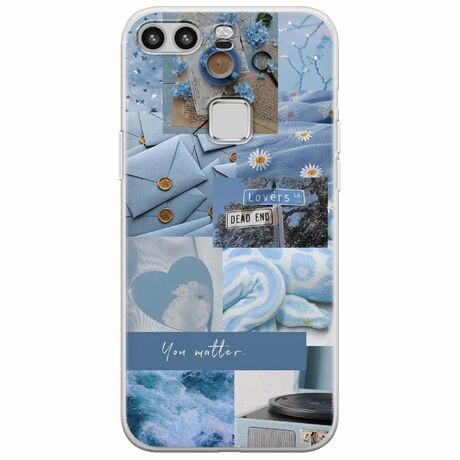 Aesthetic Blue Huawei P9 Lite Flexible TPU (Διάφανη Σιλικόνη)