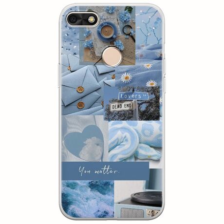 Aesthetic Blue Huawei P9 Lite Mini Flexible TPU (Διάφανη Σιλικόνη)