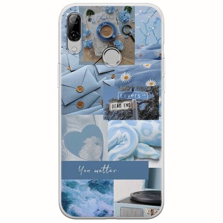 Aesthetic Blue Huawei P20 Lite Flexible TPU (Διάφανη Σιλικόνη)