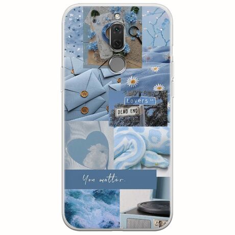 Aesthetic Blue Huawei Mate 10 Lite Flexible TPU (Διάφανη Σιλικόνη)