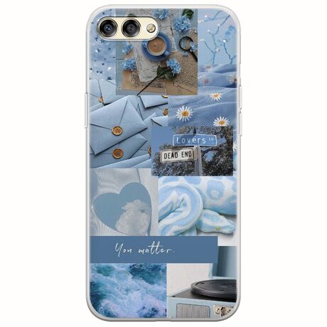 Aesthetic Blue Huawei Honor View 10 Flexible TPU (Διάφανη Σιλικόνη)