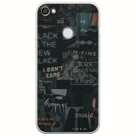 Aesthetic Black Xiaomi Redmi Note 5A Prime Flexible TPU (Διάφανη Σιλικόνη)