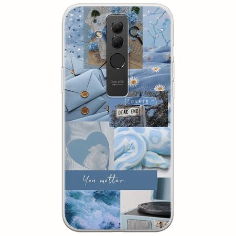 Aesthetic Blue Huawei Mate 20 Lite Flexible TPU (Διάφανη Σιλικόνη)